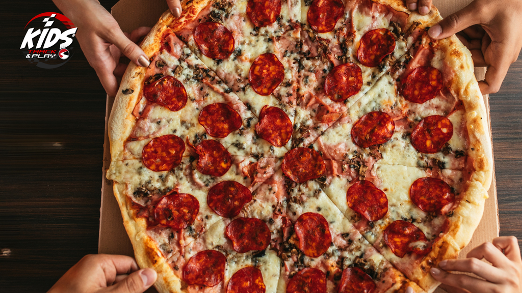 Pizzabuffet kids and a drink